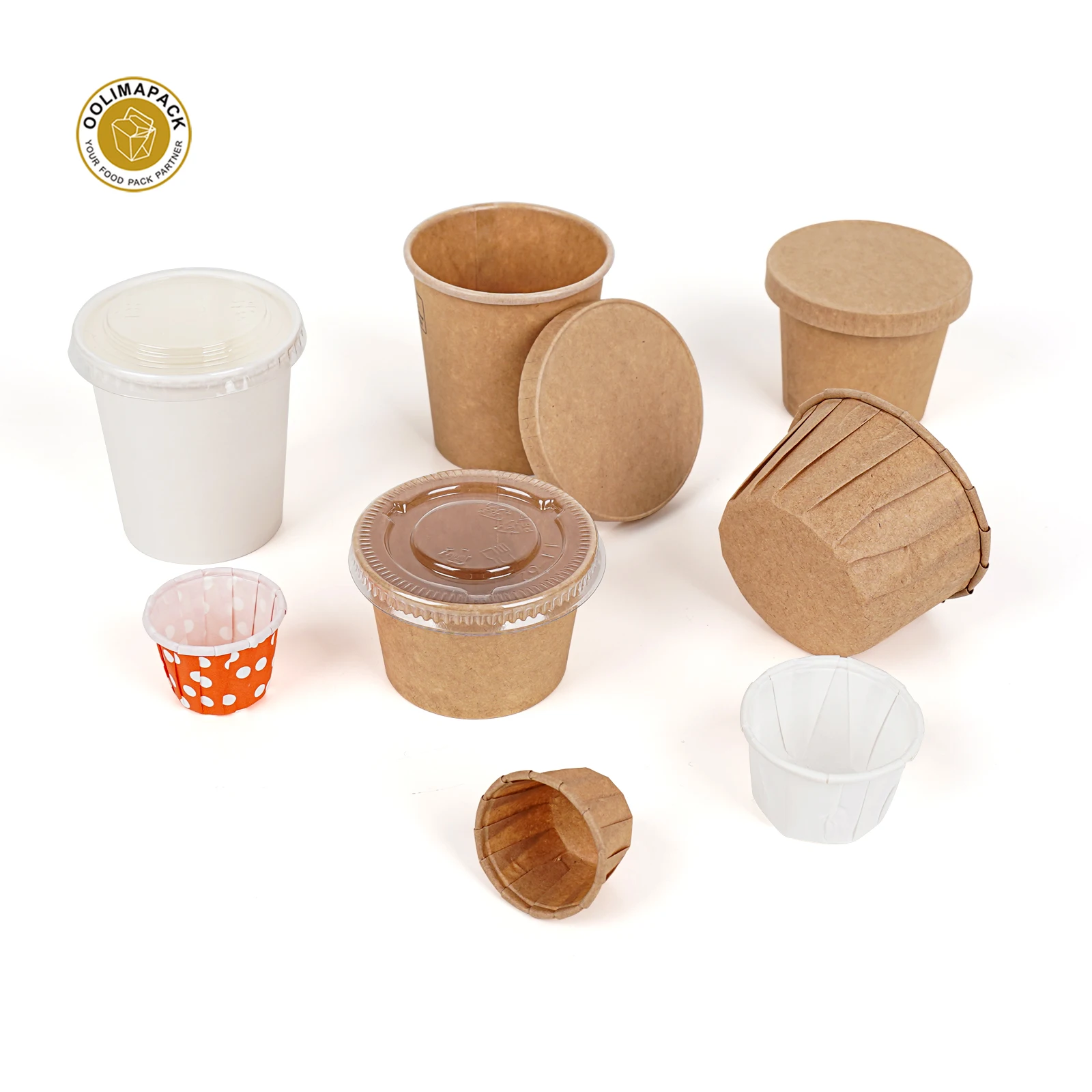 OOLIMA Disposable Paper Sauce Cup 1oz tomato sauce paper cup packing machine