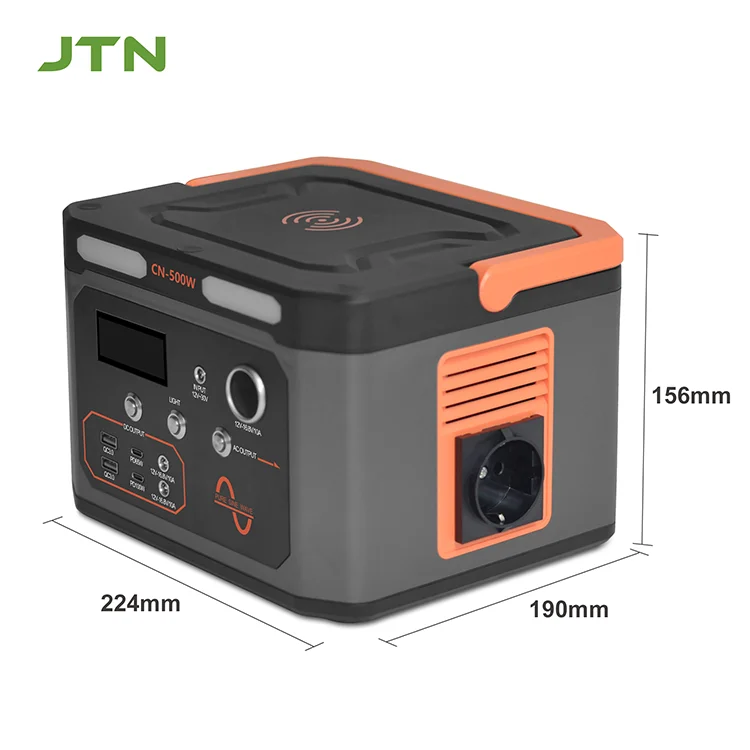Outdoor Portable Lifepo4 Solar Power Generator 500W QC 3.0 Fast Charging Power Station