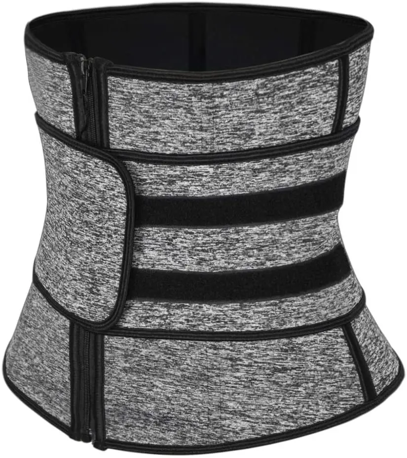 Неопреновый Женский корсет для талии со стальными косточками и молнией