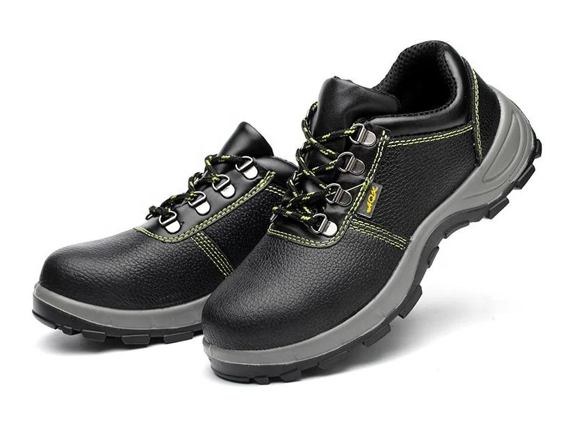 High-top two-layer leather injection labor insurance PU polyurethane solid sole work Anti-puncture and puncture safety shoes