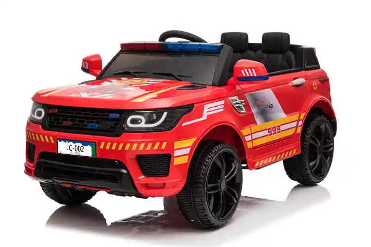 New color Four-wheel suspension Kids 2 seats electric driving car police