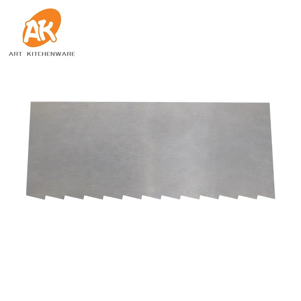 AK Sawtooth Cake Decorating Comb Stainless Steel Cake Scraper  Bakery Tools Cream Cake Smoother  CS-12