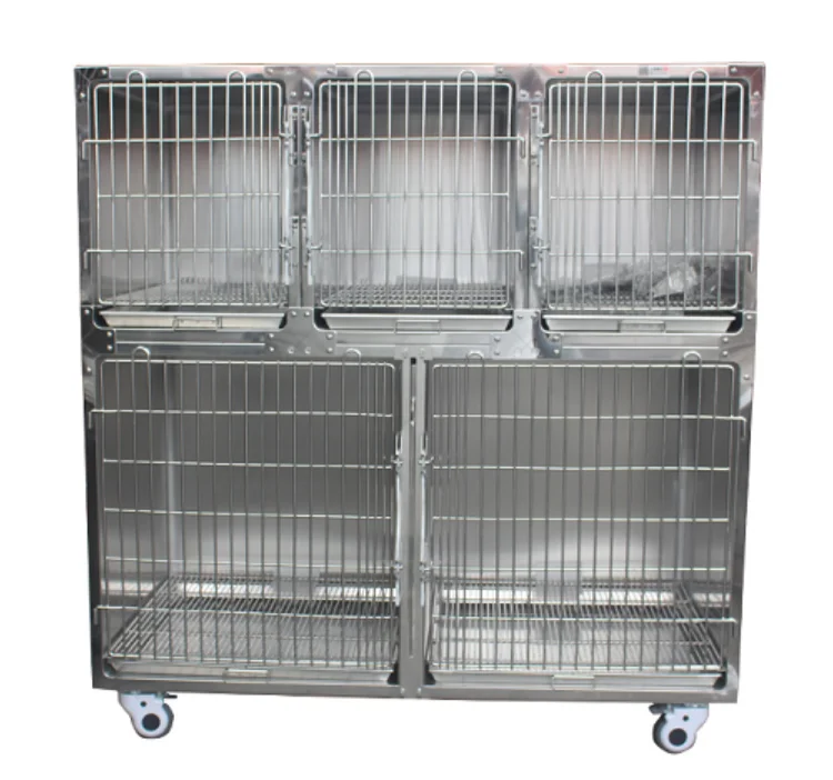 pjjy-05 Veterinary stainless cage dog cage banks stainless kennel banks pet medical cage