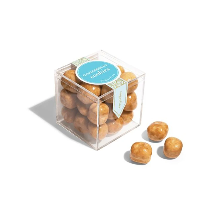 Upscale candy store Plastic Small Food Grade Candy Box Clear Acrylic Cube Wedding Party Sugar Favor Box