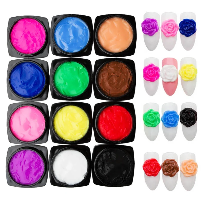 
3D Patterns Modeling Nails Painting Gel Carving Gel 