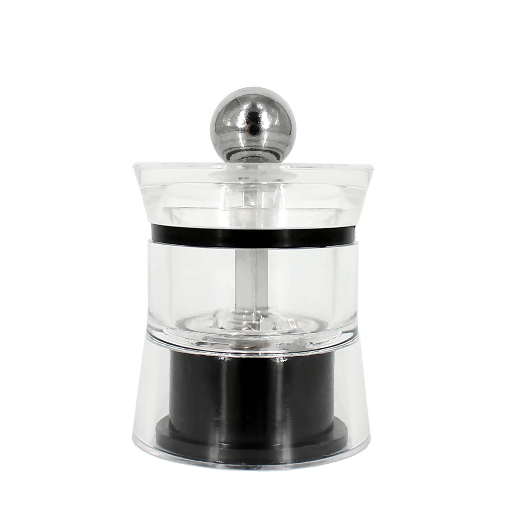 
mini portable salt and pepper mill acrylic grinder 