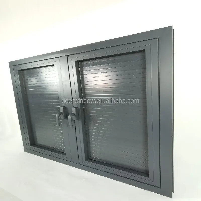 Deer  American Style Aluminium Wood Composite Frame Window Residential Double Safe Glass Crank Open Out Swing Window