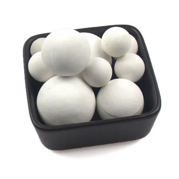 Inert alumina ceramic solid balls with industrial fillers