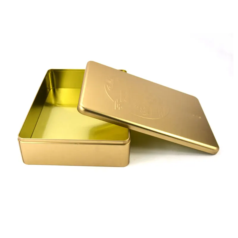 High-End 8-Pack Gold Embossed Moon Cake Gift Box Metal Luxury Gift Boxes for Special Occasions