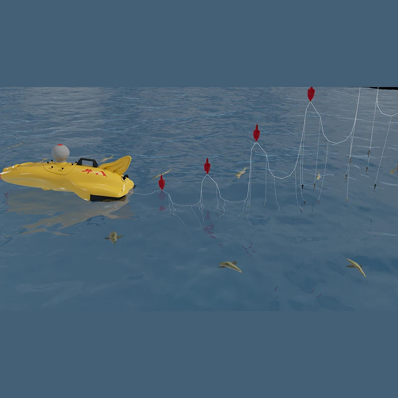 RC fishing surfer with fishfinder GPS