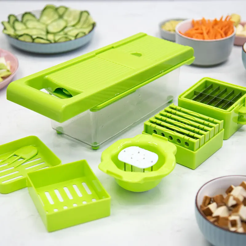 
10 PC Nicer Vegetable Chopper Slicer Dicer Processor Manual Vegetable Chopper Kitchen Vegetables Shredder Cutter 