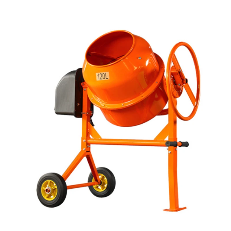 Factory direct supply 90L 120L 800L portable small Electric cement concrete mixer machine mobile mortar feed drum concrete mixer