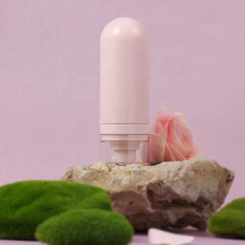 Airless Lotion Pump Bottles Sunscreen Cosmetic Skincare Packaging Bottle Foundation BB Aerosol Upside Down 15ml 30ml 50ml Pink