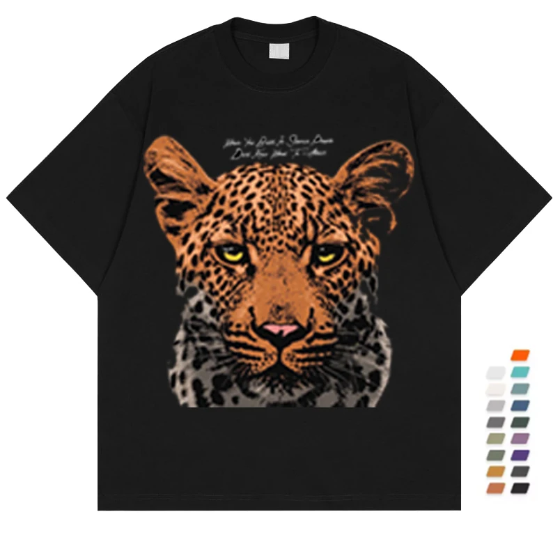 High Quality Streetwear Custom All Over Print Graphic Mens Thick Fabric Short Sleeve T Shirt for Men