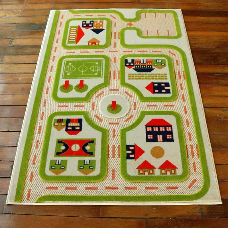 Wholesale Large City Traffic Park Children Playroom Rug Kids Room Game Floor Carpet