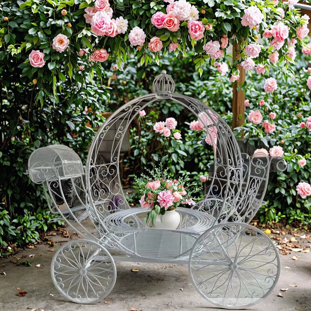 Wedding Carriage Elegant Event Decoration Cinderella Pumpkin Carriage