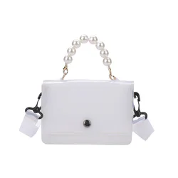 Small Size PVC Mini Women Jelly handbag Kids Pillow Shoulder Bag Candy Color Silicon Tote Beach messenger Bag