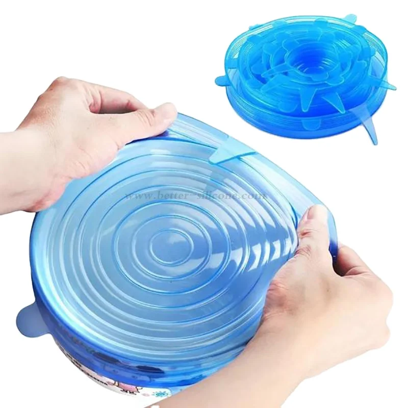 Eco-friendly Multi Size Seal Lids Silicone Expandable Stretch Food Fresh Cover Lid