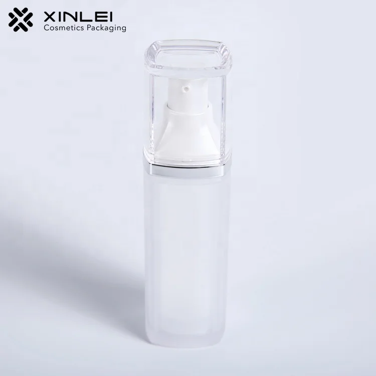 
Wholesale plastic cosmetic airless square petg bottle for primer makeup 