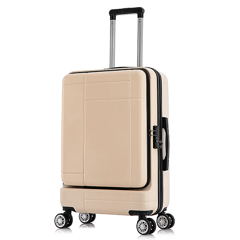 YX16816 YoiXin 20 inches 24 inches Luggage Sets Matte TSA Passwords Lock Trolley Luggages With Front Opening Suitcases