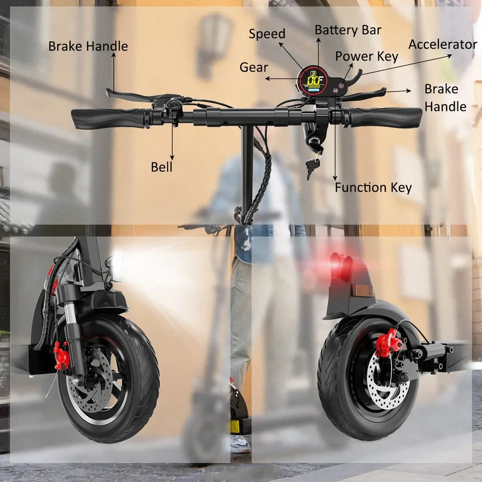 EU warehouse custom your logo 48V 10AH electric drift scooter 500W 800W portable foldable electric drift scooter with ABE