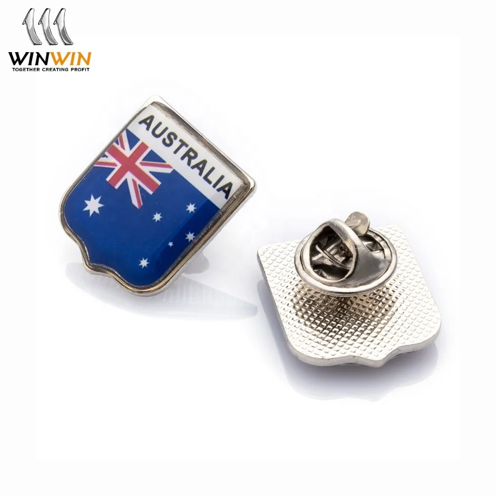 Custom Existing mould epoxy countries flag zinc alloy silver Lapel Pin Badges