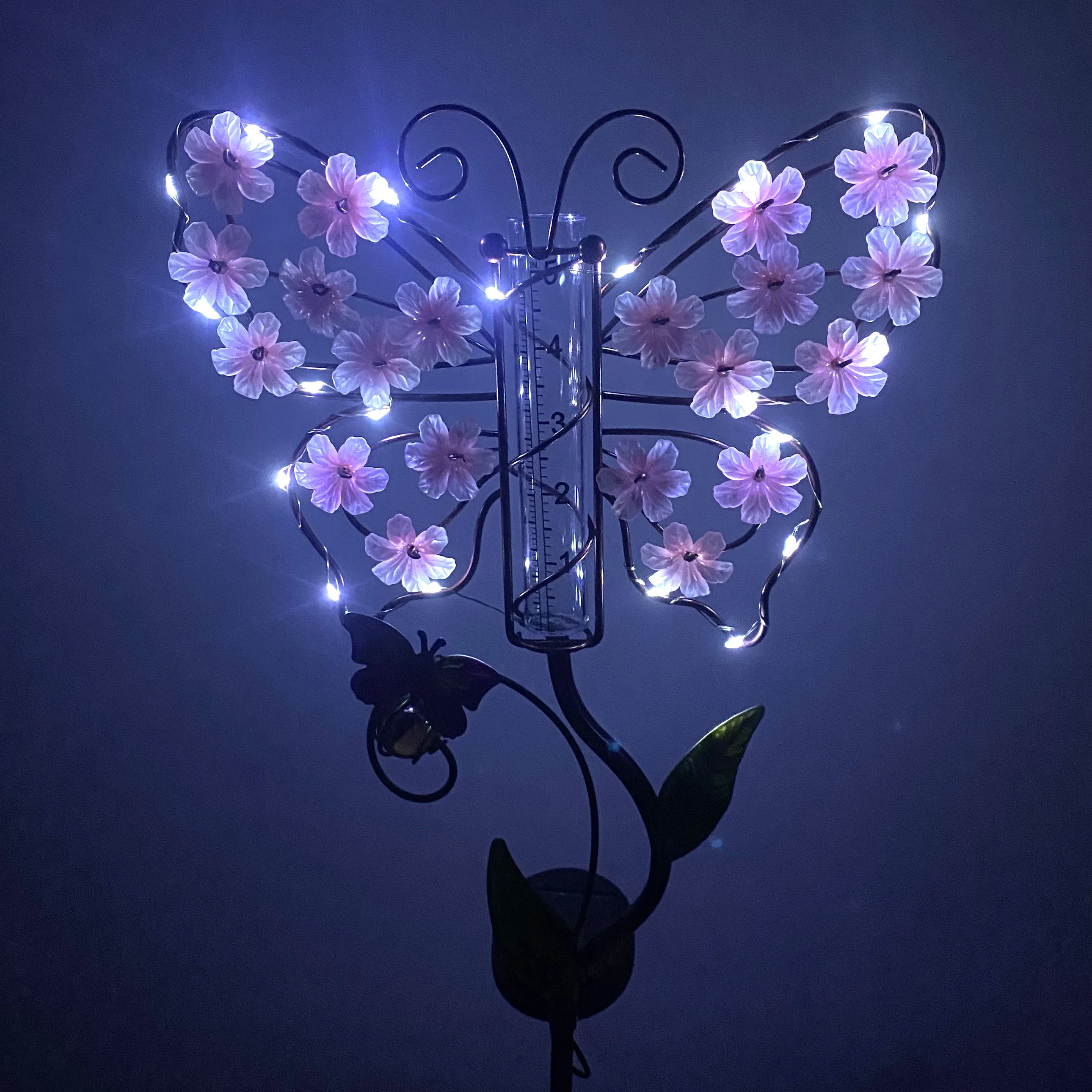 Светодиодный солнечный датчик дождя с железным телом для садового применения