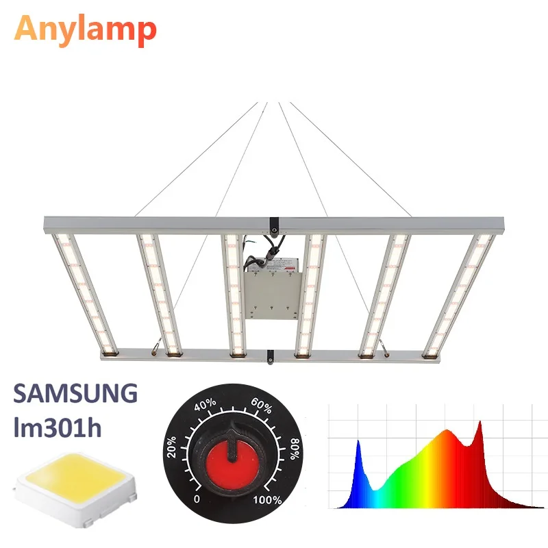 High Efficacy Aluminum Foldable Plant Lamp Dimmable 480W LED Grow Light