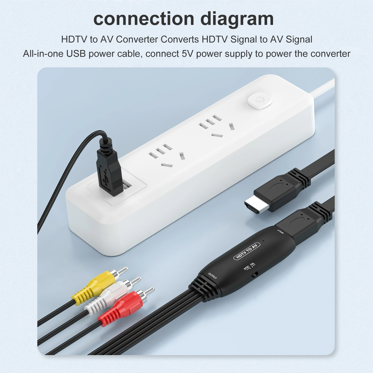 Top Selling Item For HDMI signal is converted to AV signal output hdml to av converter hdmi2av conversion cable