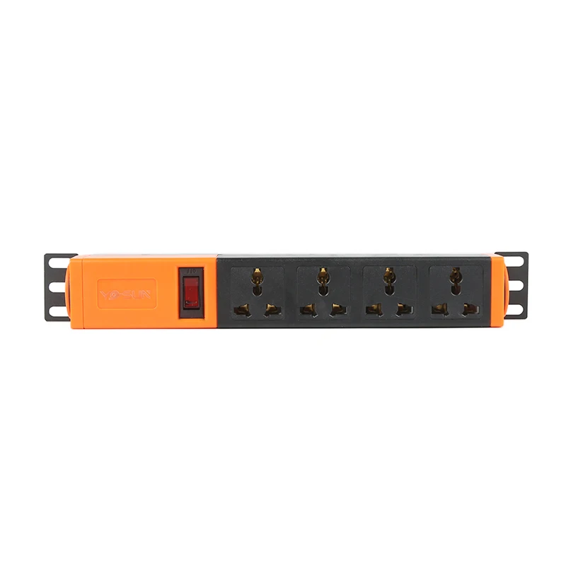 19 Inch 1U 13A 10A Switch 4 Way 6 Way Universal Basic PDU for Internet Data Centre