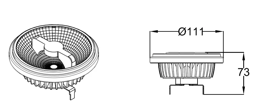 
Wholesale 15W AR111 G53 Led Dimmable Spot Light Bulb ES111 QR111 Ceiling Light Source 