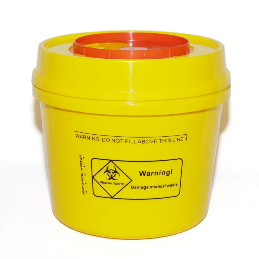 6 л, портативные пластиковые медицинские контейнеры для биологической опасности, контейнер для утилизации для медицинского и промышленного использования