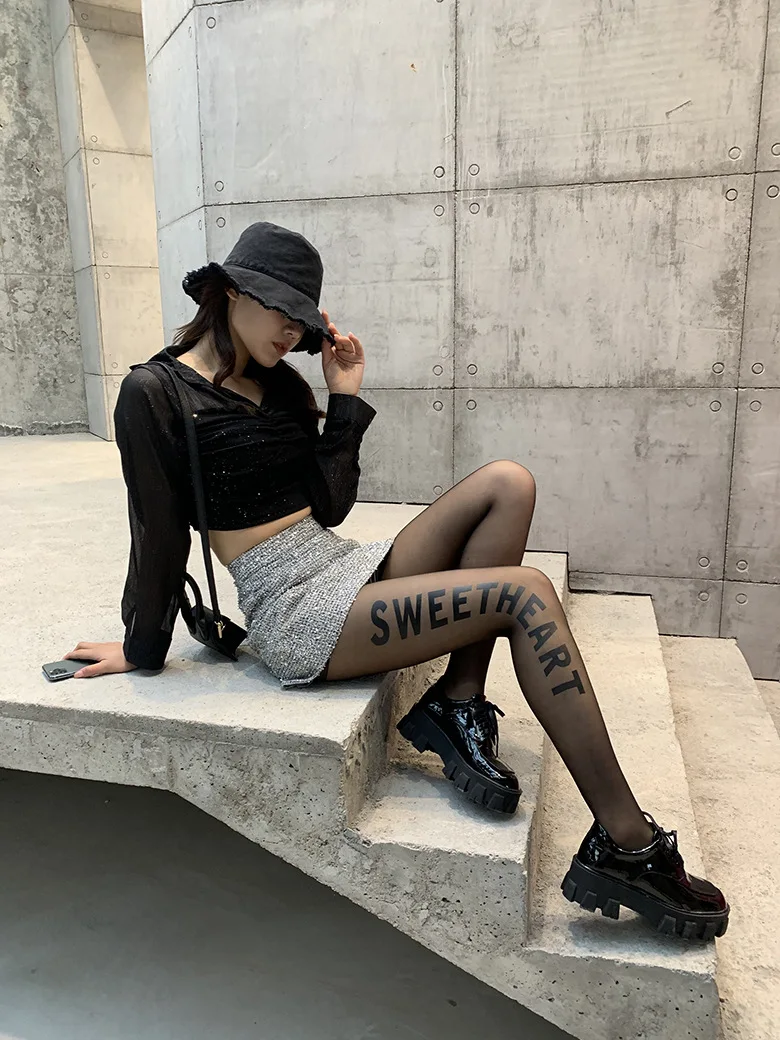 Большие размеры женские туфли для женщин и девочек, колготы средней длины сжатия полная печать логотипа для маленьких девочек колготки, чулки