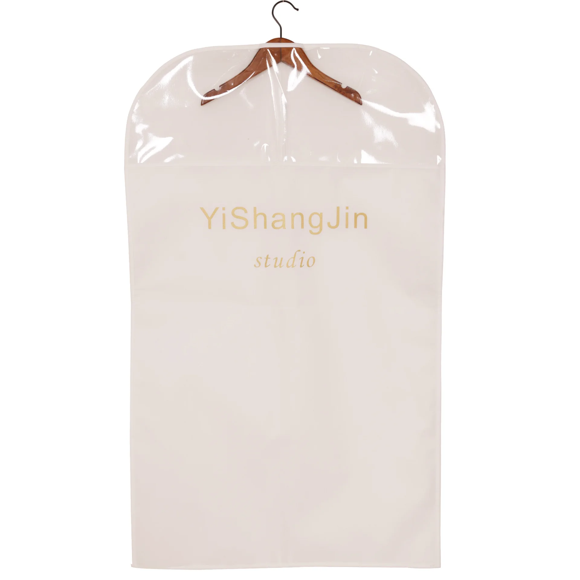 durable reusable gown cover dress cover clear poly plastic bag with zip lock for garment bag for hanging colth dust bag