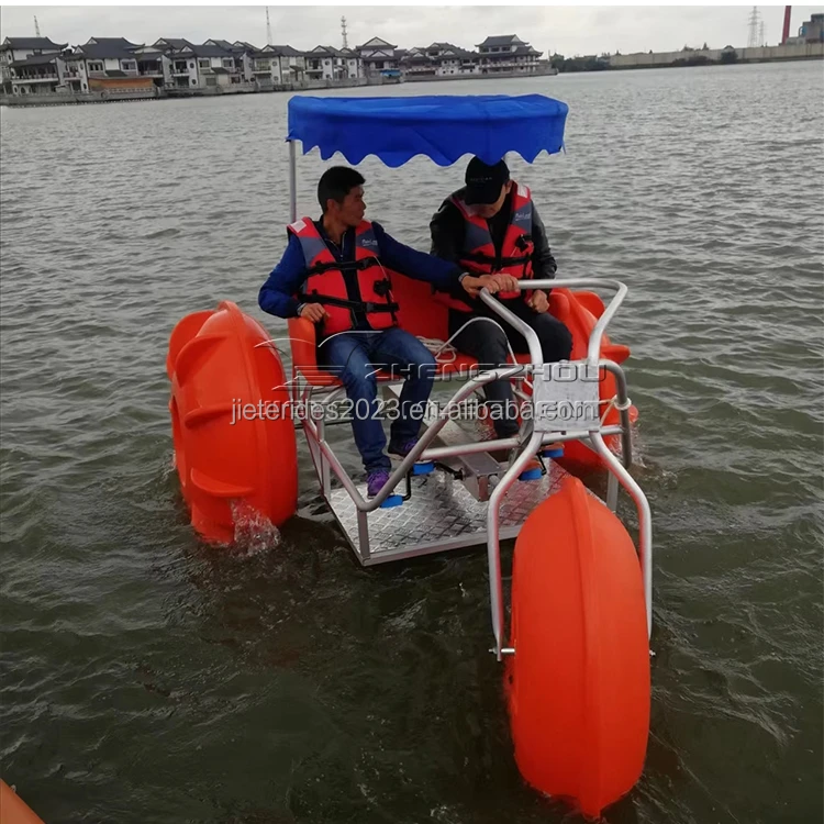 Adults recreational aqua bicycles water bike pedal boats 3 big wheels water tricycle bike For Sale