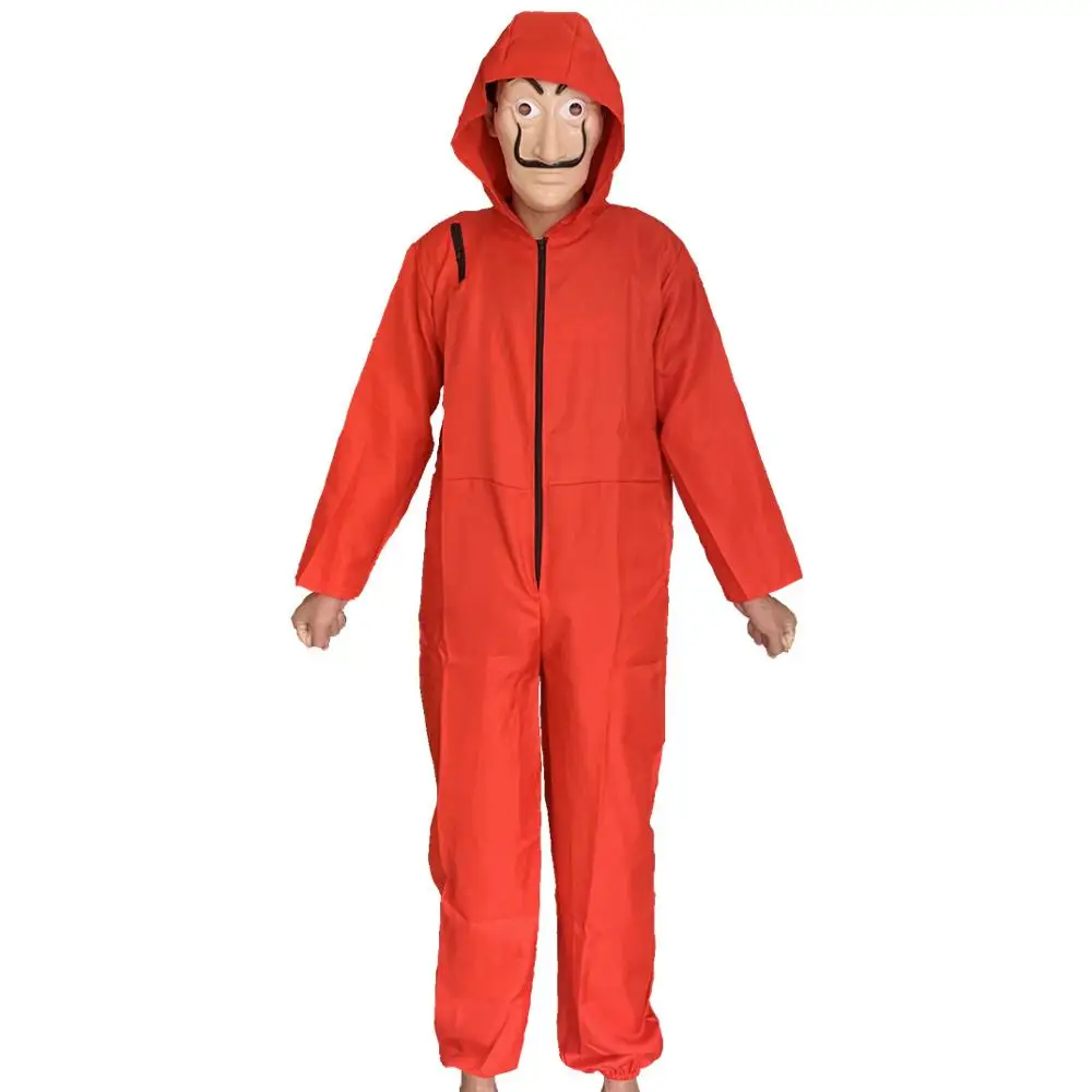 
Halloween Costume Paper House La Casa De Papel Dali Dali Carnival Red Jumpsuit 