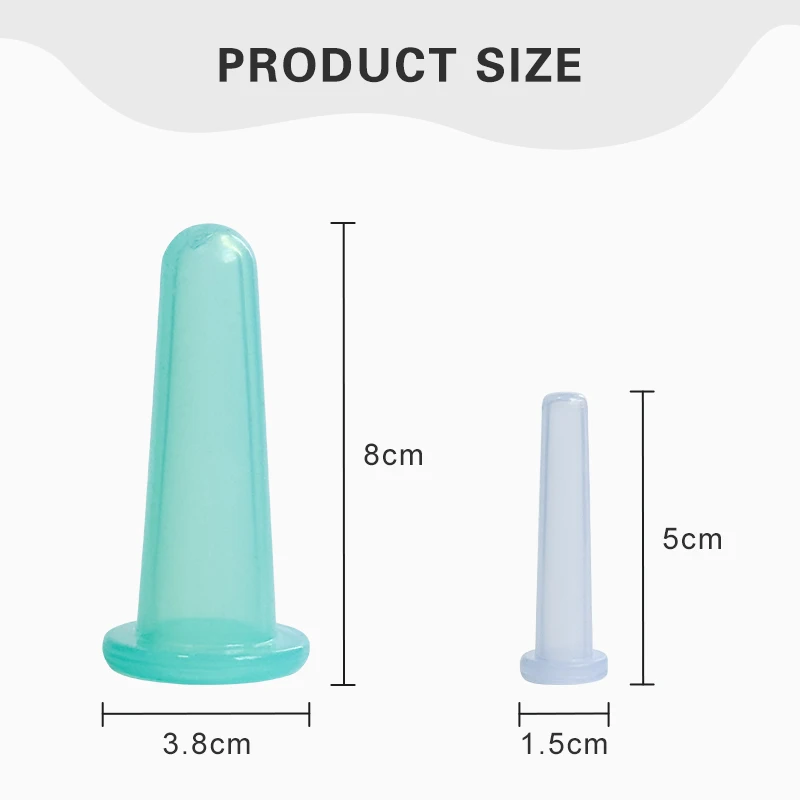 Silicone Anti Cellulite Cup Vacuum Suction Massage Cups Facial Cupping Sets Body and Face Massager