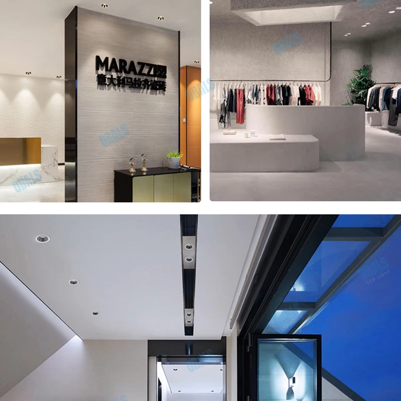 China Factory LED Adjustable Recessed Ceiling up and Down Wall Light Trimless Led Cob Ceiling Spotlight