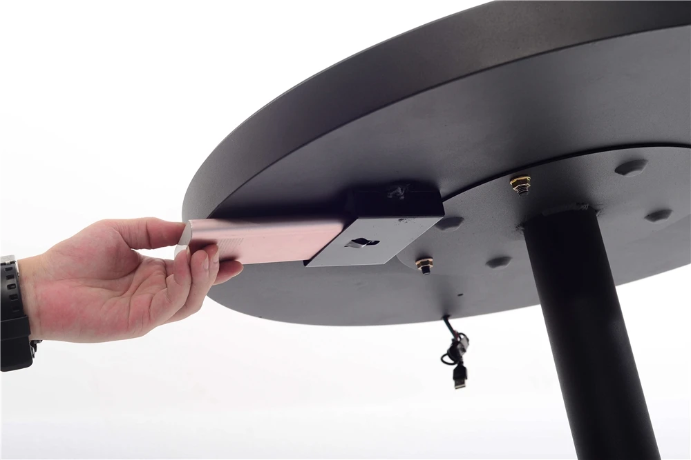 RGB Best Seller Variable Lighting Coffee Tea Bar Stand Modern Design Circular Led Table Bar Furniture Commercial Furniture Metal