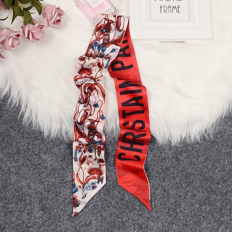 Luxury Women Sharp-angled Scarf Coconut Palm Prints Long Handkerchief Bag Wraps Scarves Shawl