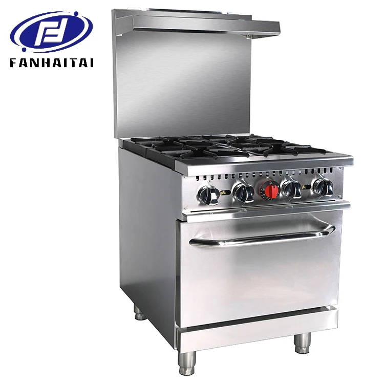 
ETL multiple function commercial gas range open hot plates burner stove with griddle / ovens / salamander 