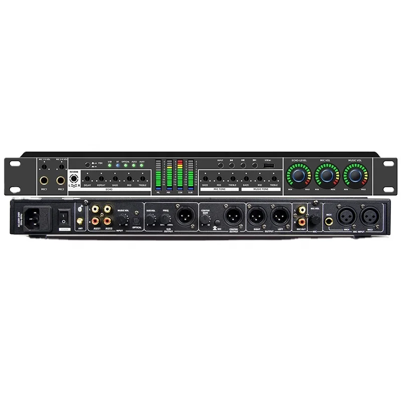 Полнофункциональный KTV караоке-плеер mancheс FX12 цифровой миксер ревербератор echo Аудиопроцессор