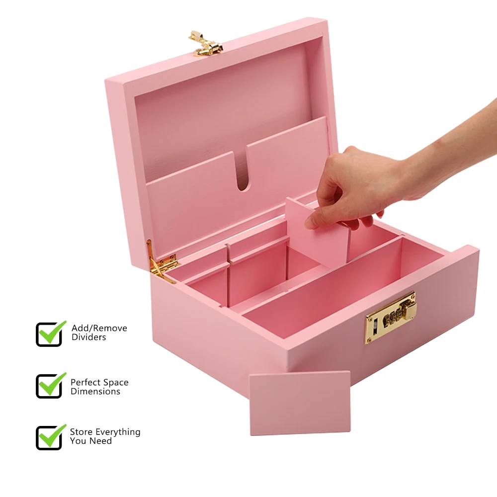 Pink wholesale price lighter pre roll packaging childproof uv lithography cigarette wood machine stash box