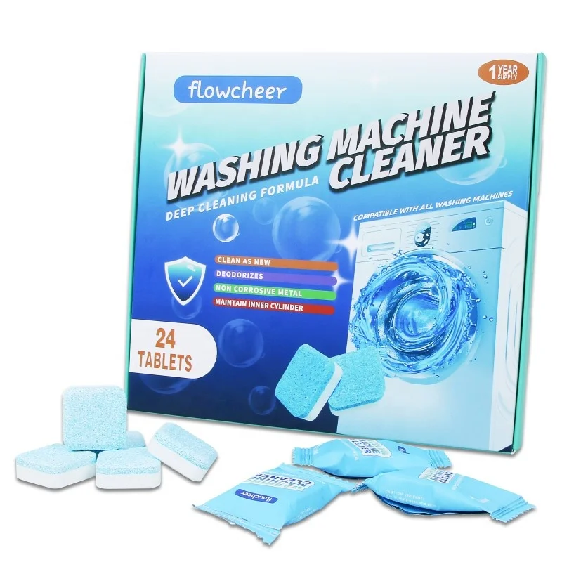 Hot Sale Household Effervescent Cleaner Cleaning Sheet Washing Machine Cleaner Tablets Deep Washing Machine Cleaner Tablets