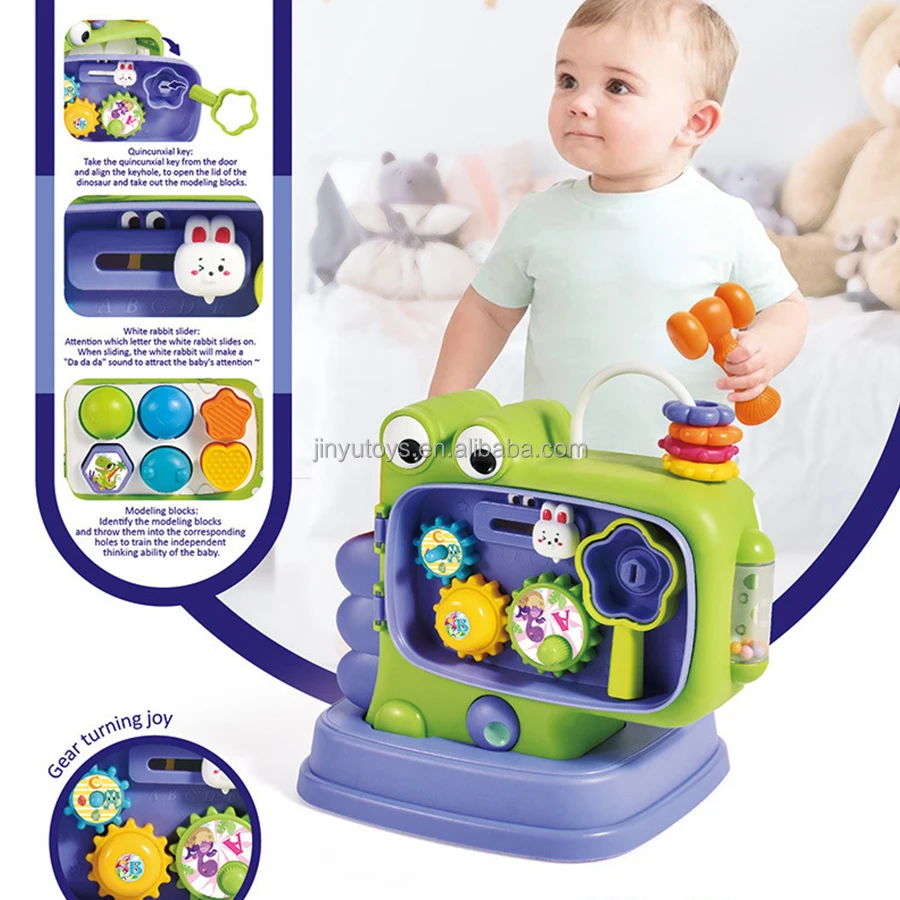 Baby Early Educational Sensory Game Whack-a-Mole Toys Abeloo with Dinosaurs with Sound and Light with Base jouet intelligence