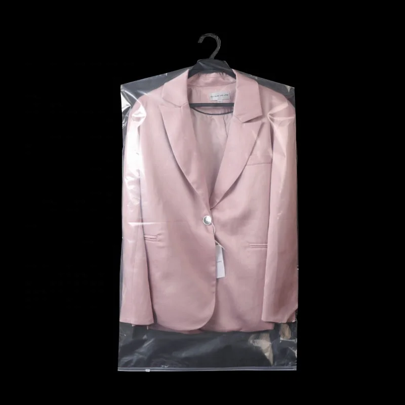 clear transparent vinyl dress wedding jacket retail  plastic portable clothing garment bags for hanging dresses clothes bag