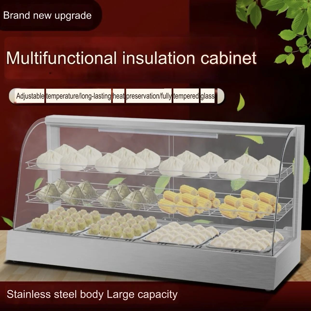 Heating table small glass steamer steamed bun cabinet fully automatic steaming bun furnace insulation cabinet steamed buns