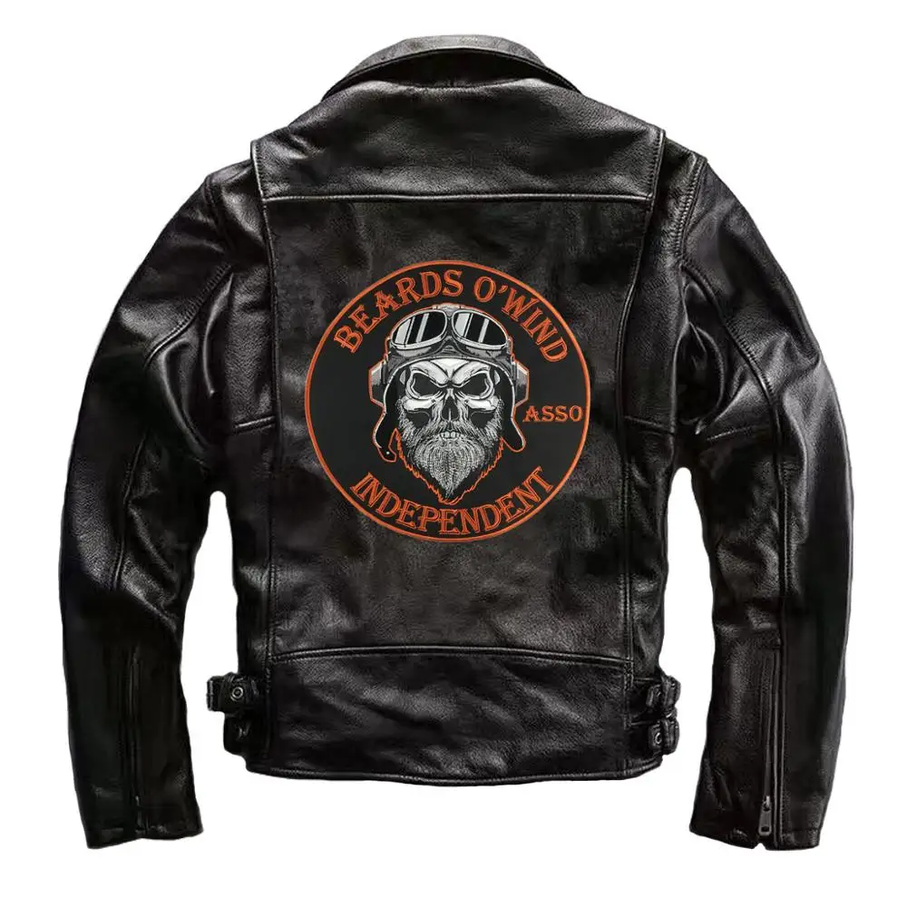
Motorcycle large Size Biker Skull Patches Embroidery For Leather Jacket 