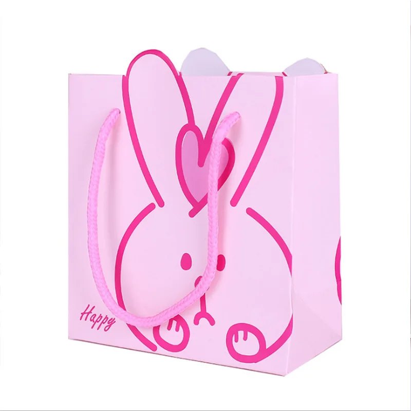 Factory wholesale pink shopping bag custom carton bag carton shopping bag in stock