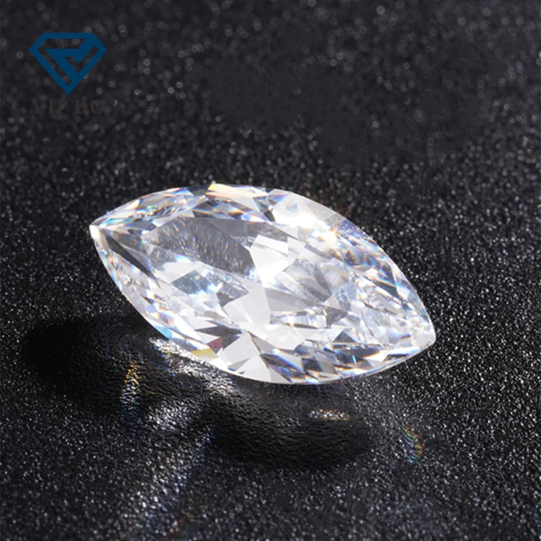 Wuzhou Supplier Wholesale D-VVS1 High Quality Marquise Cut White Moissanite Loose Diamonds with GRA Certificate Carat Moissanite